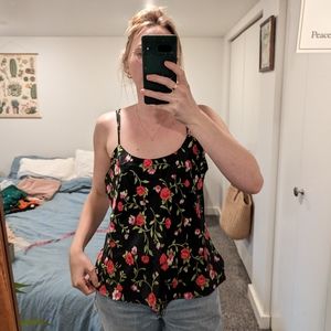 SOLD! Rose silky style tank/intimate top